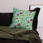 Premium Pillow Case - Magnolia Dreams Vista blue