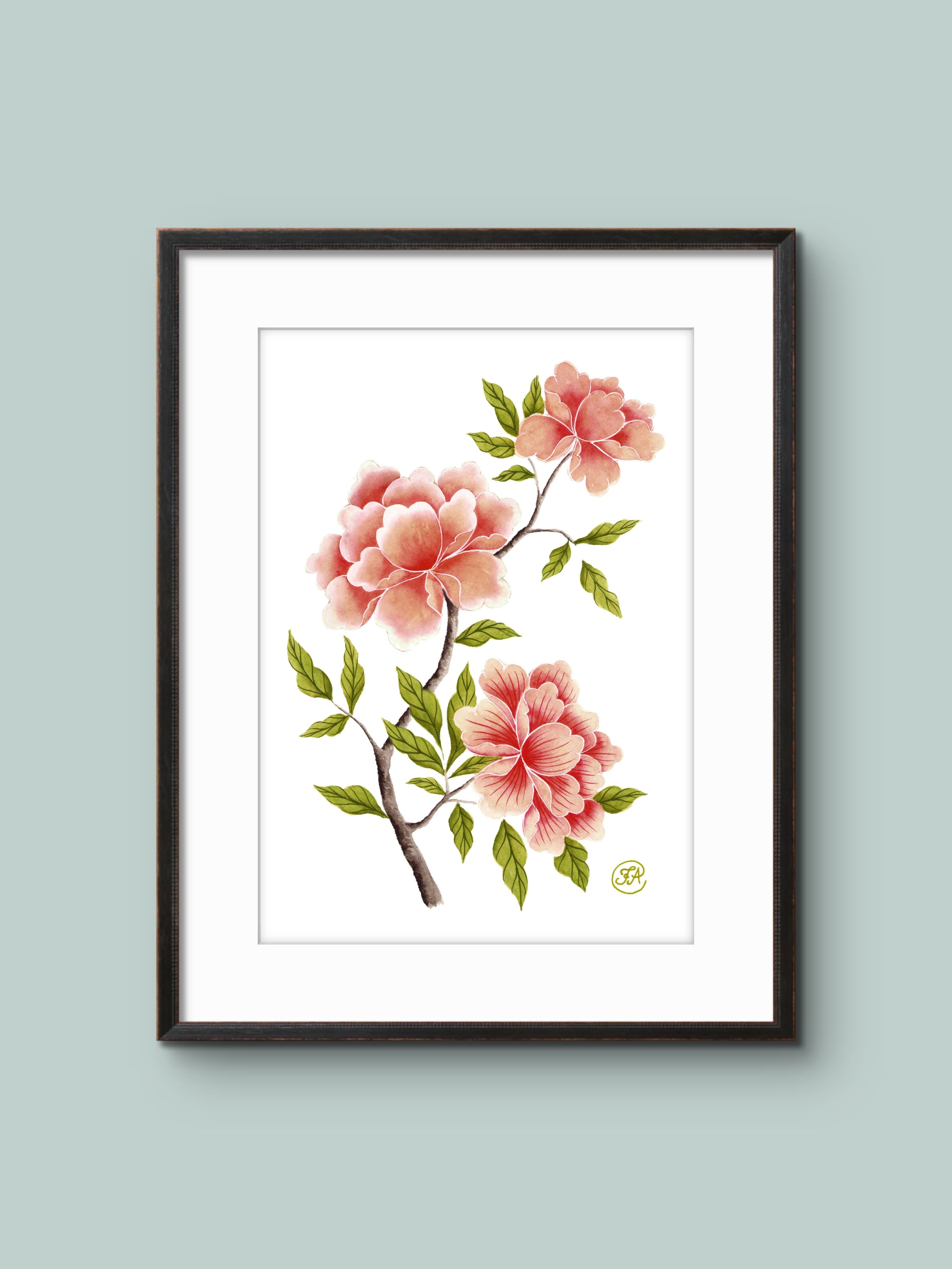 Pioner - Blomsterillustration – Poster