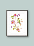 Josefina - Fågel och blommor - Poster