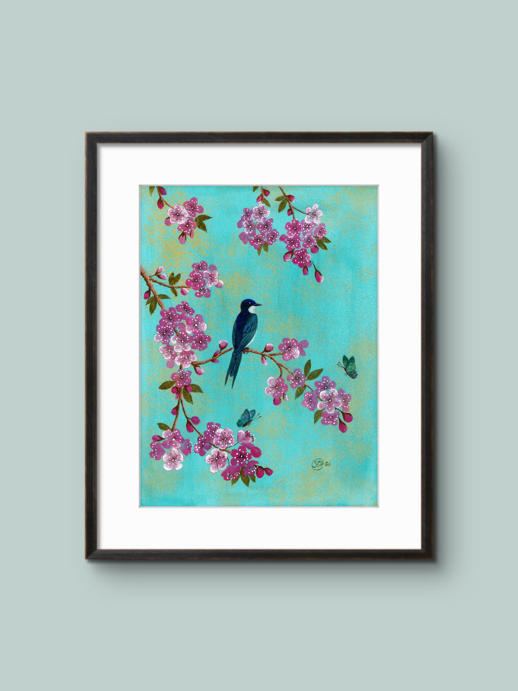 Spring will always come - Körsbärsblommor och fågel – Poster