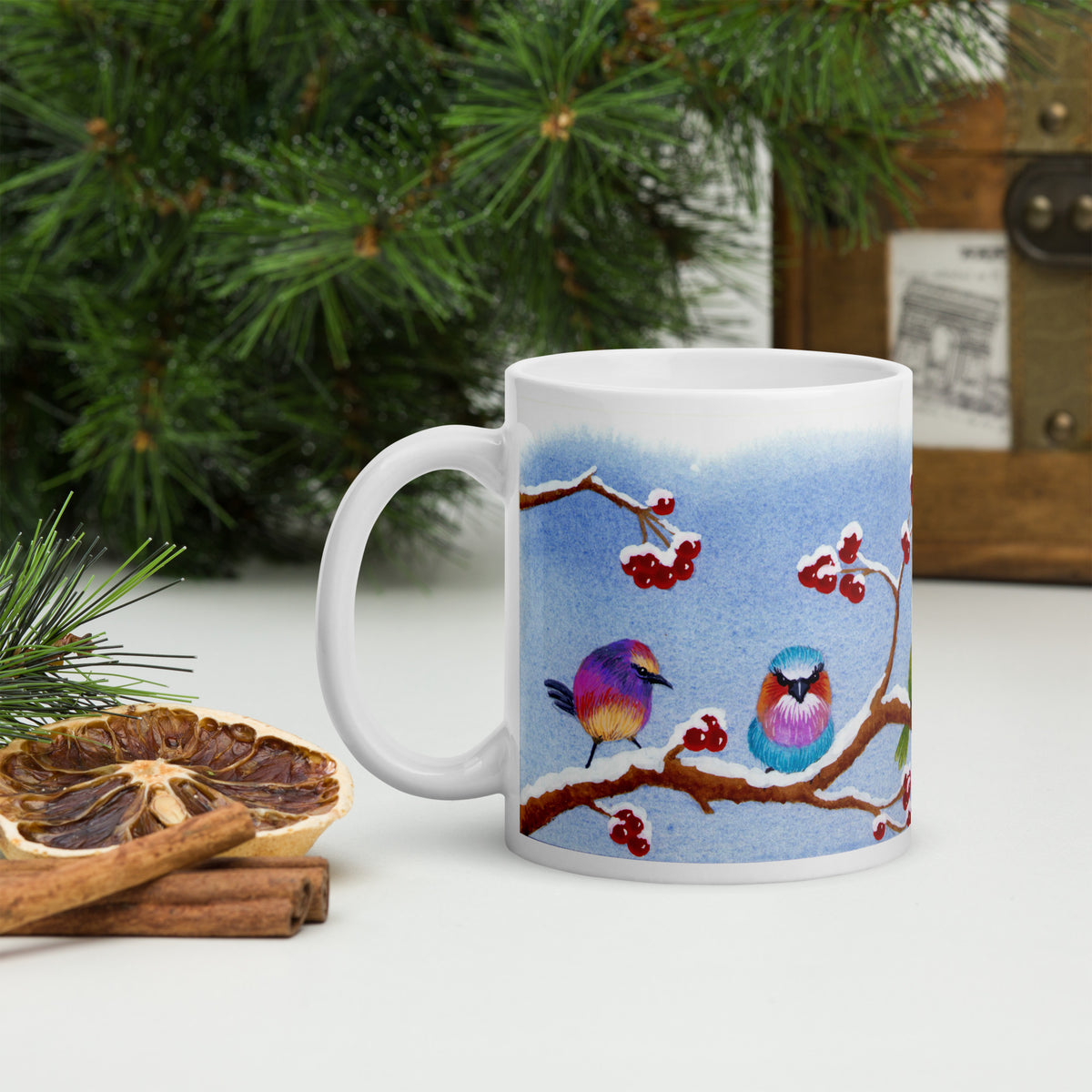 Julmugg med rödhake