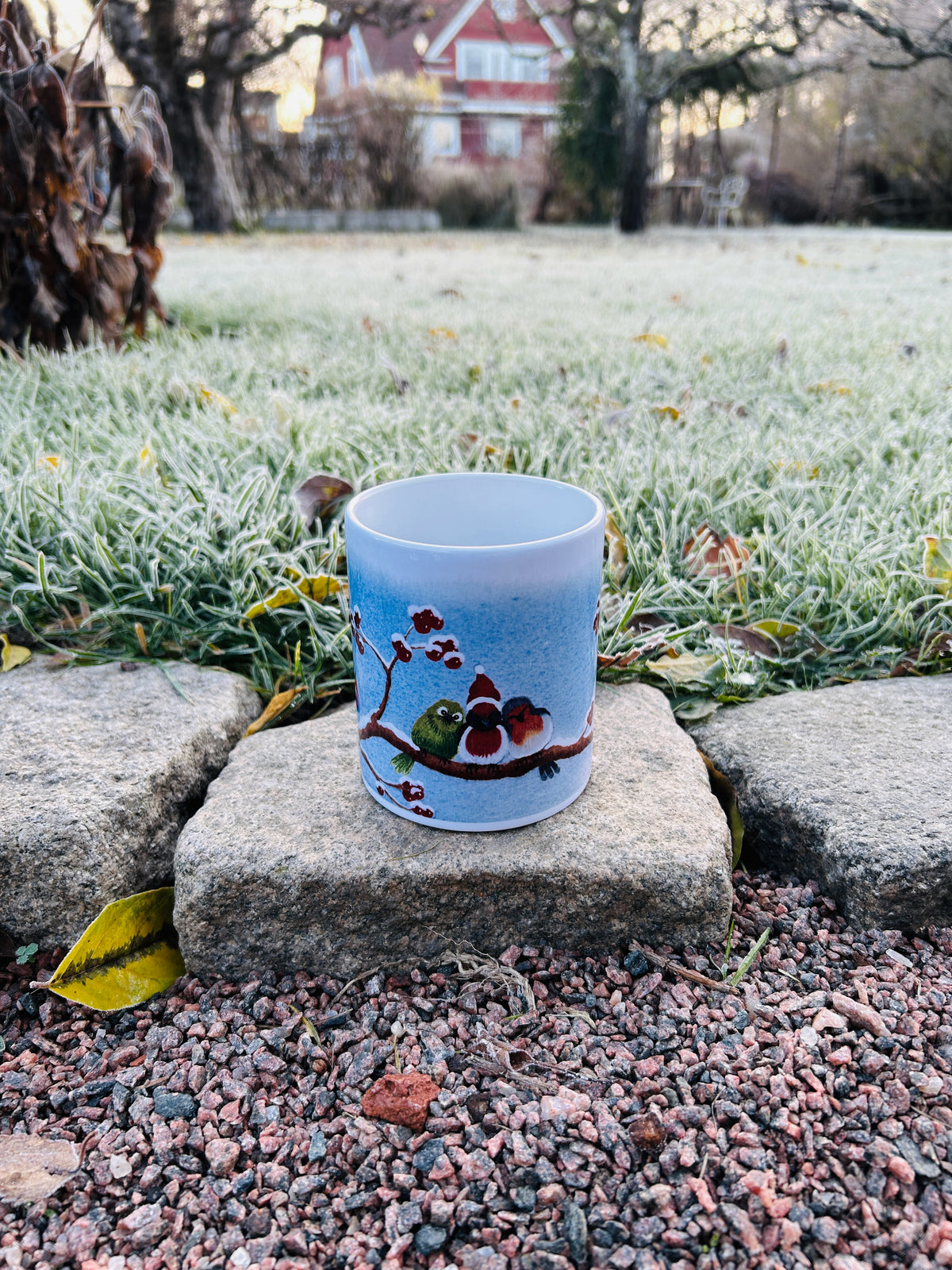 Julmugg med rödhake