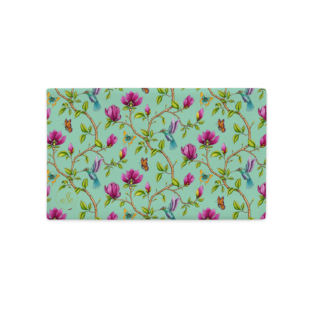 Premium Kuddfodral - Magnolia Dreams - Vista blue